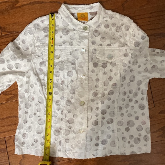 Ruby Rd. White button down blouse Size PM - Picture 9 of 10